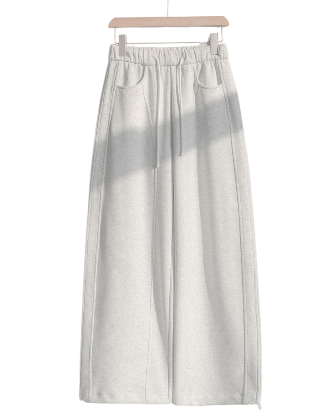 Barrel Leg Sweatpants With Drawstring Waist - Grey - 1