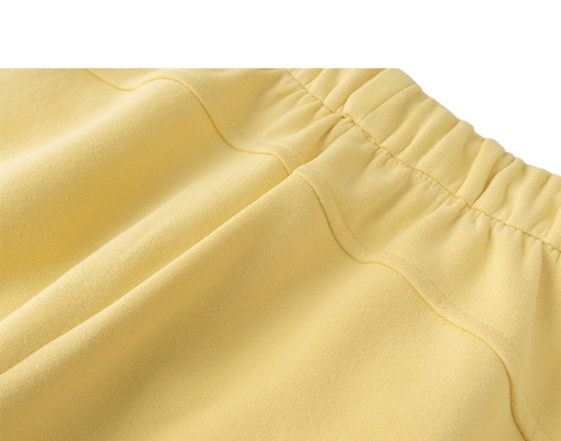 Barrel Leg Sweatpants With Drawstring Waist - Yellow - 5