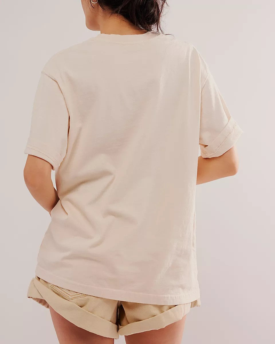 Vintage Botanical Graphic Oversized Tee - Yellow - 2