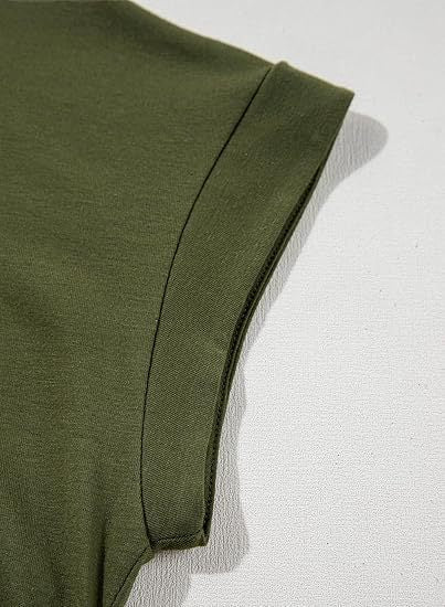 Side Ruched Dolman Sleeve Tee - Green - 2