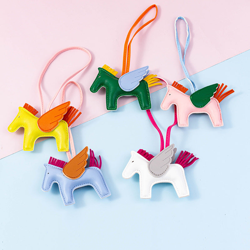 Winged Pony Tassel Keychain Charm - view 1