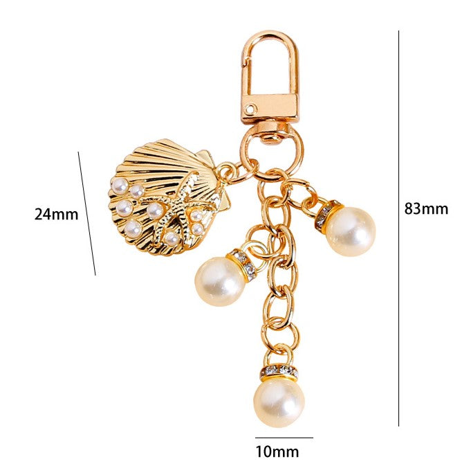 Shell Pearl Charm Cluster Keychain - NO-6 - 1