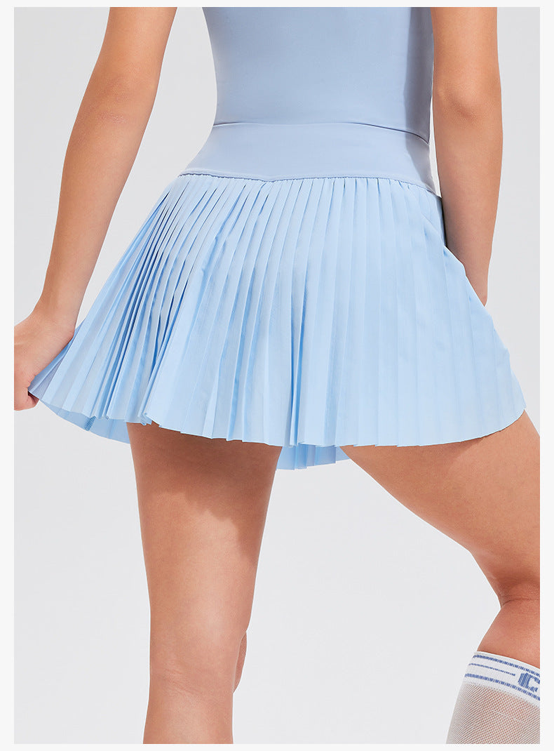 Athletic Pleated Skirt With Phone Pocket