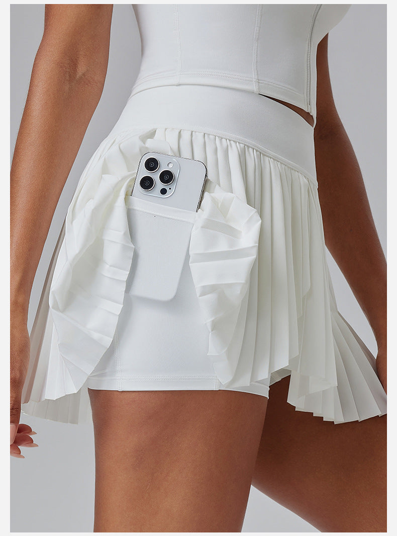 Athletic Pleated Skirt With Phone Pocket - view 1