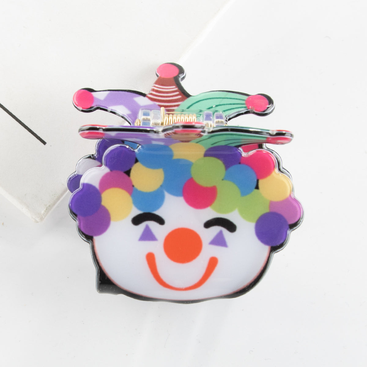 Colorful Clown Face Claw Hair Clip - Color_2