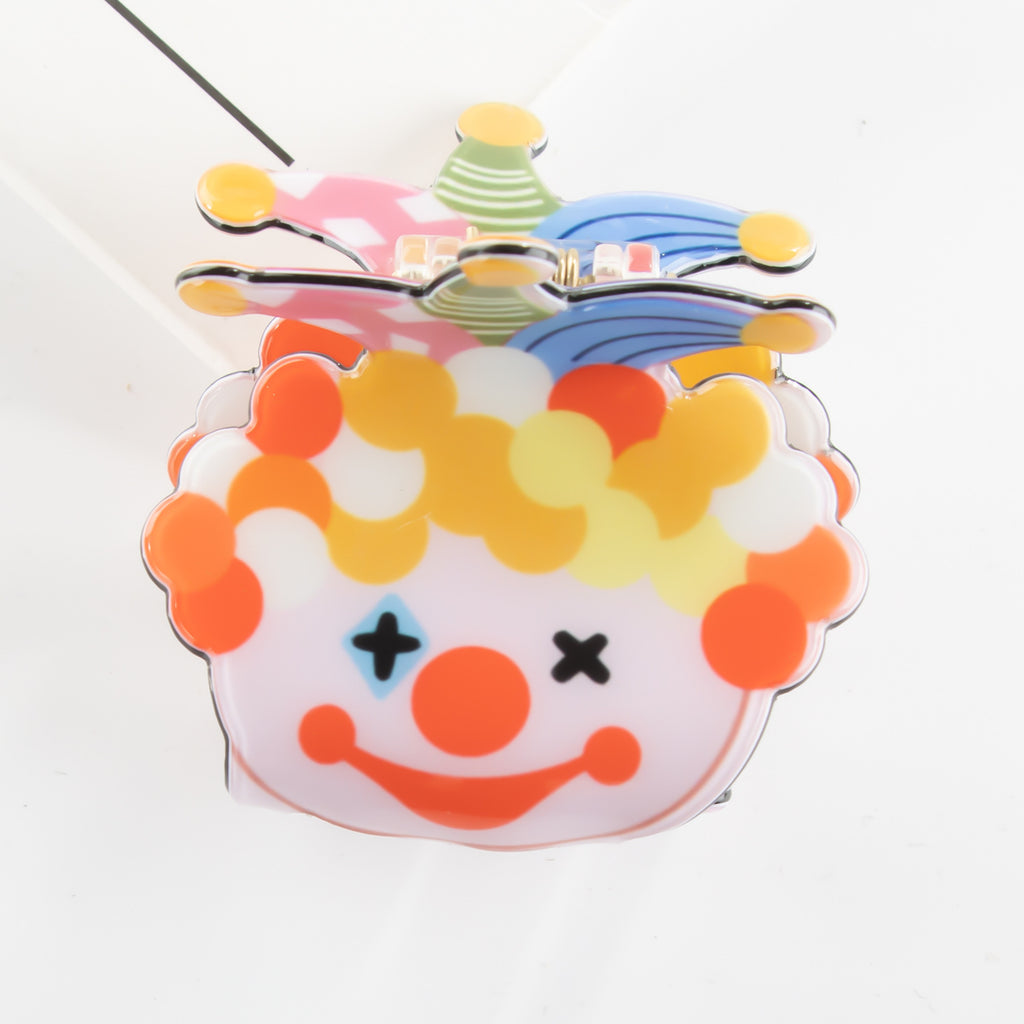 Colorful Clown Face Claw Hair Clip - Color_3