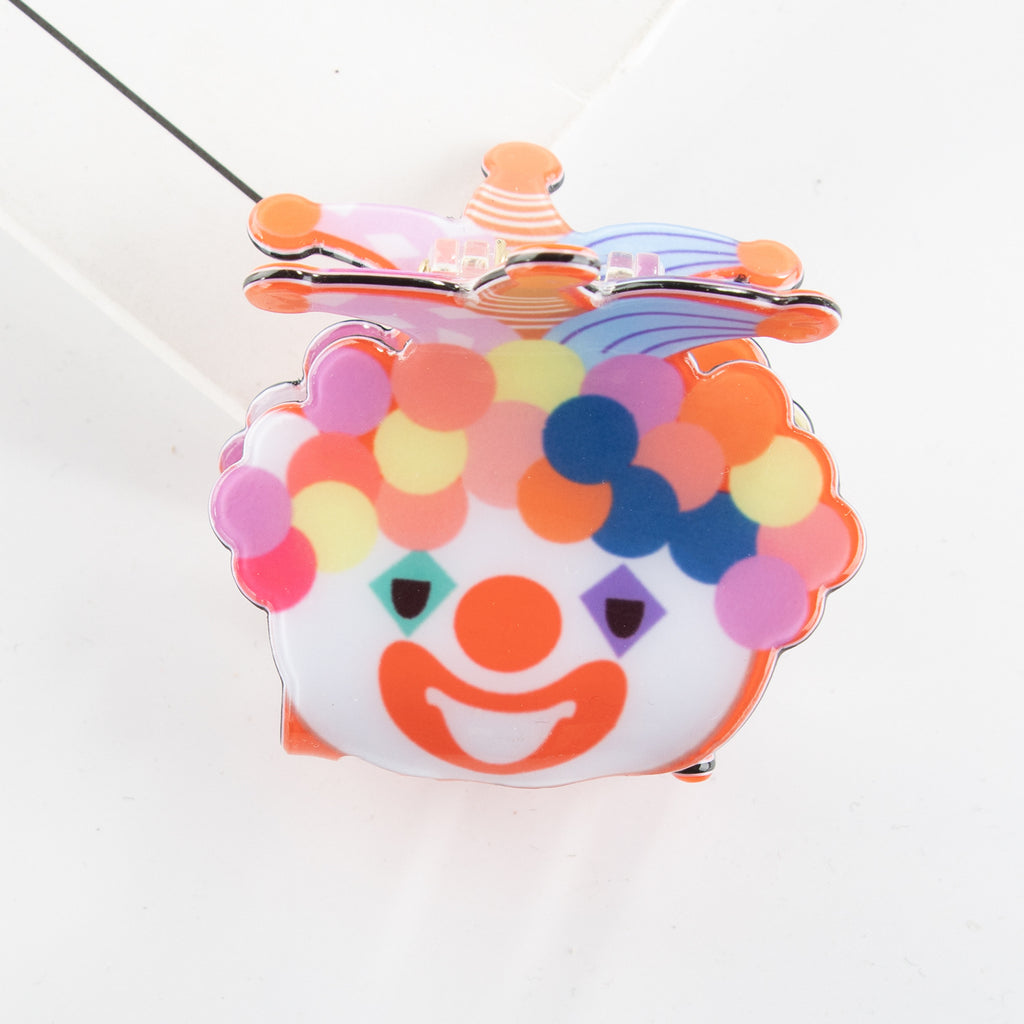 Colorful Clown Face Claw Hair Clip - Color_4