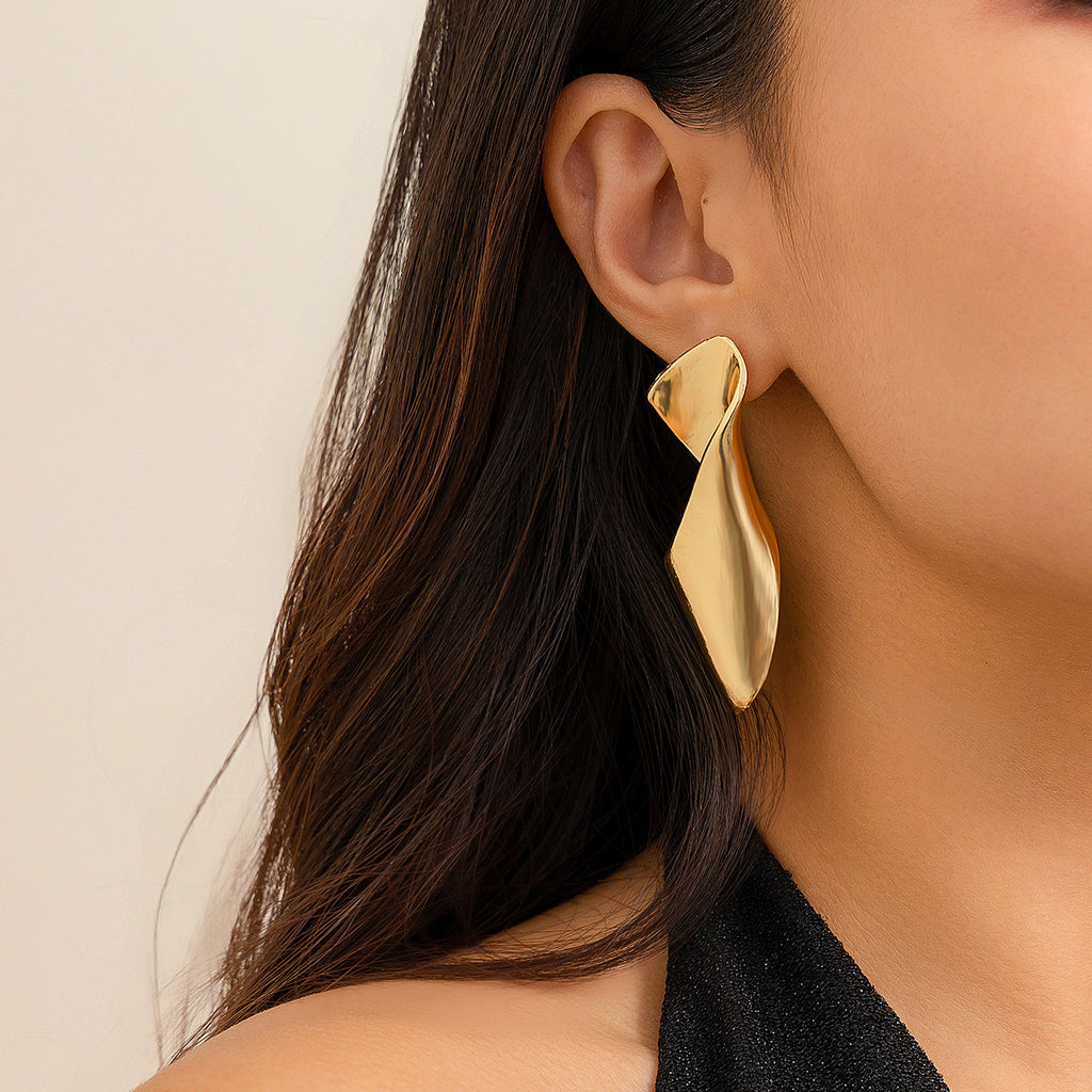 Chunky Teardrop Dome Drop Earrings - Color_10