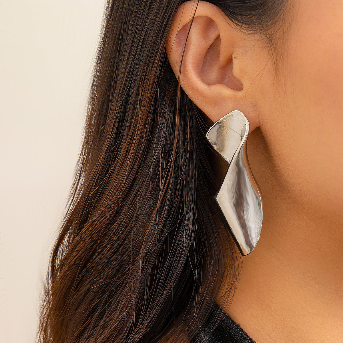 Chunky Teardrop Dome Drop Earrings - Color_11