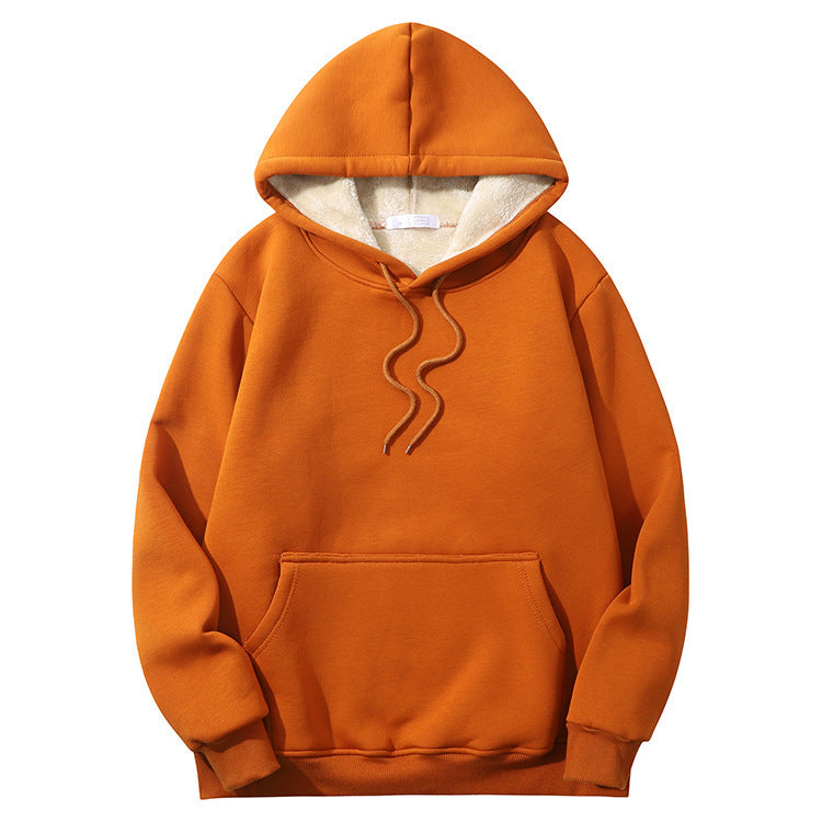 Sherpa Lined Kangaroo Pocket Hoodie - Caramel
