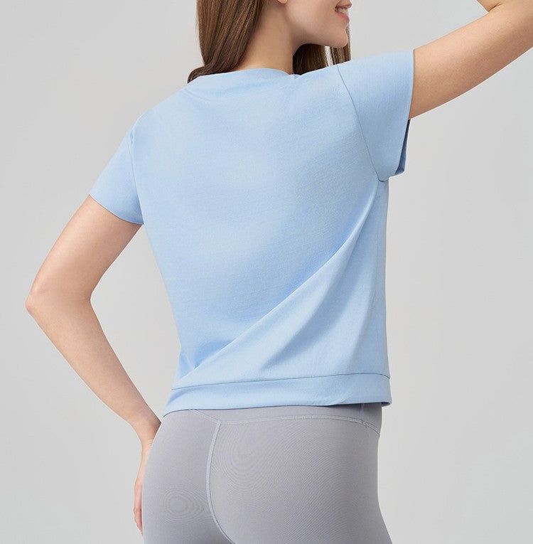 Quick Dry Drawstring Hem Athletic Tee