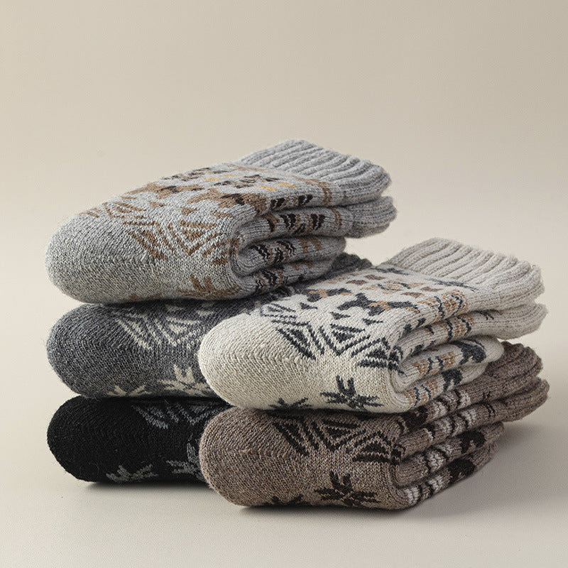Nordic Snowflake Wool Blend Crew Socks - view 2