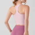 Square Neck Racerback Padded Cropped Yoga Tank