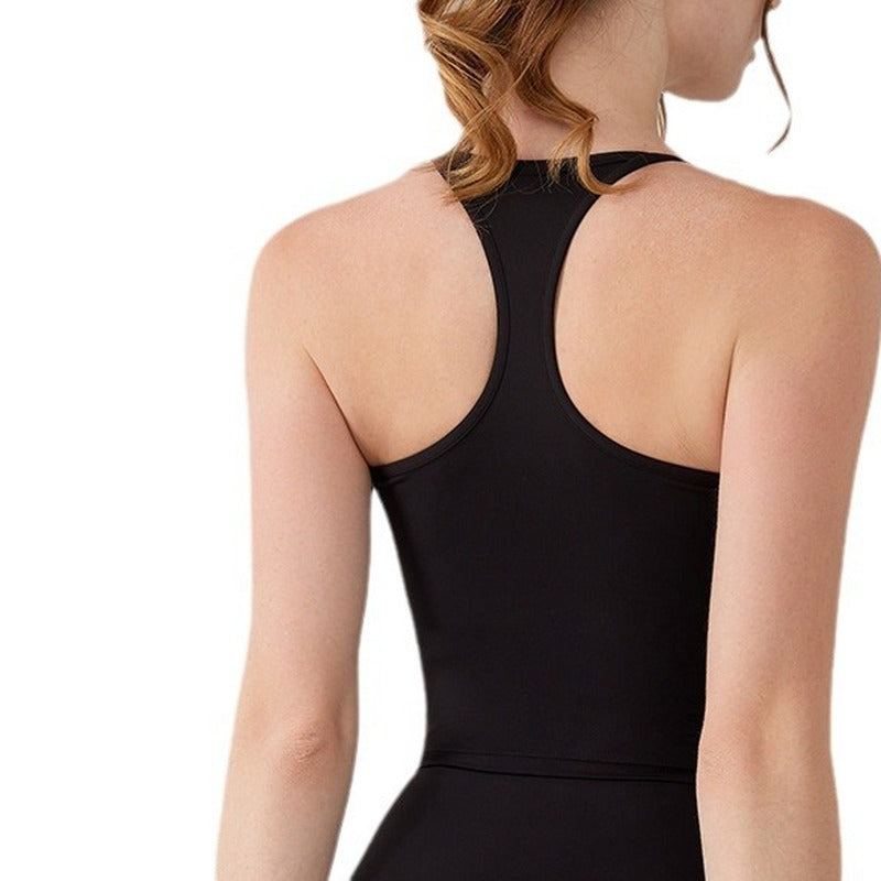 Square Neck Racerback Padded Cropped Yoga Tank
