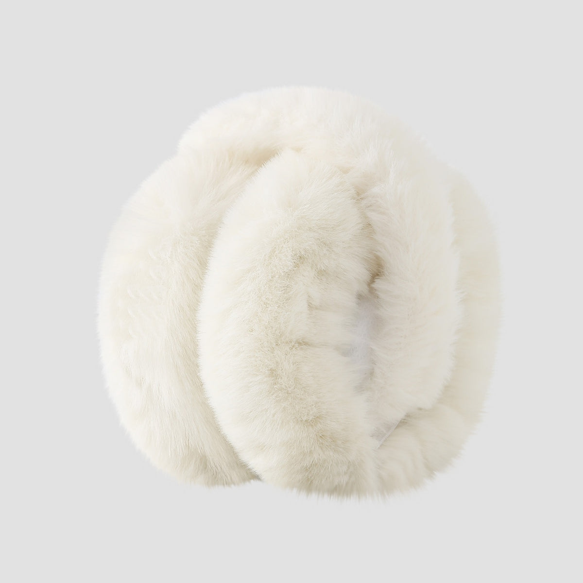 Foldable Plush Ear Warmers For Winter - White