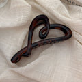 Open Heart Loop Hair Claw Clip - Amber