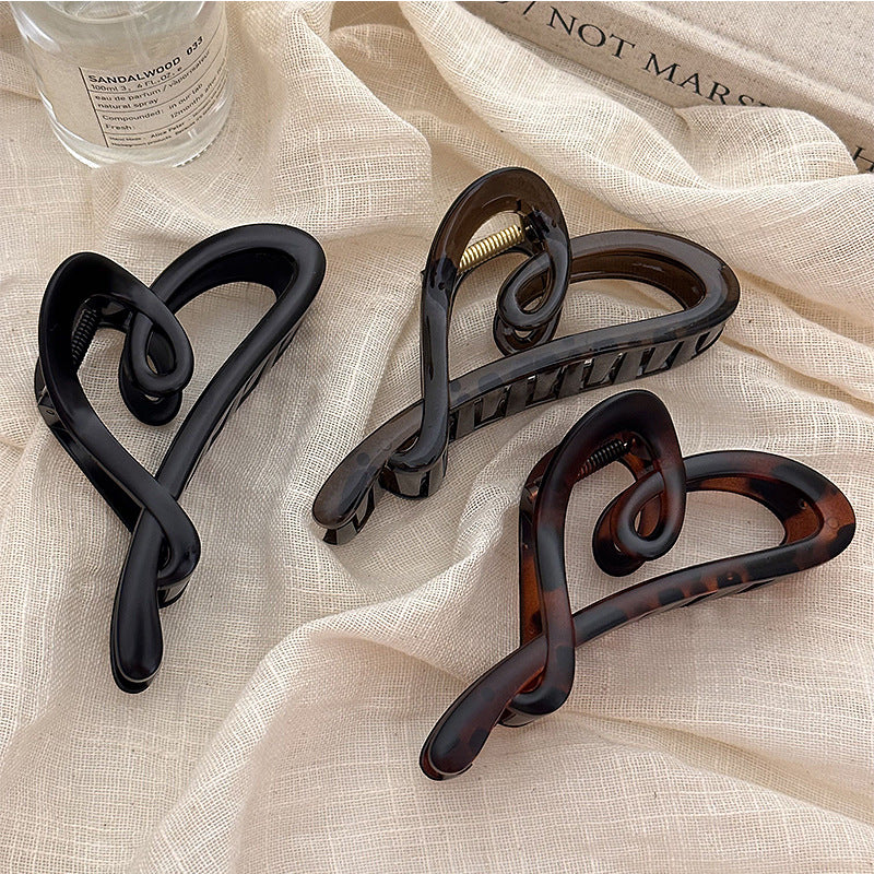 Open Heart Loop Hair Claw Clip - view 1