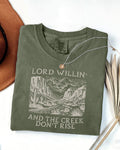 Canyon Scene Western Graphic Cotton Tee - Green