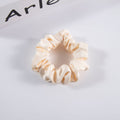 Silky Satin Scrunchies Hair Tie Set - Beige