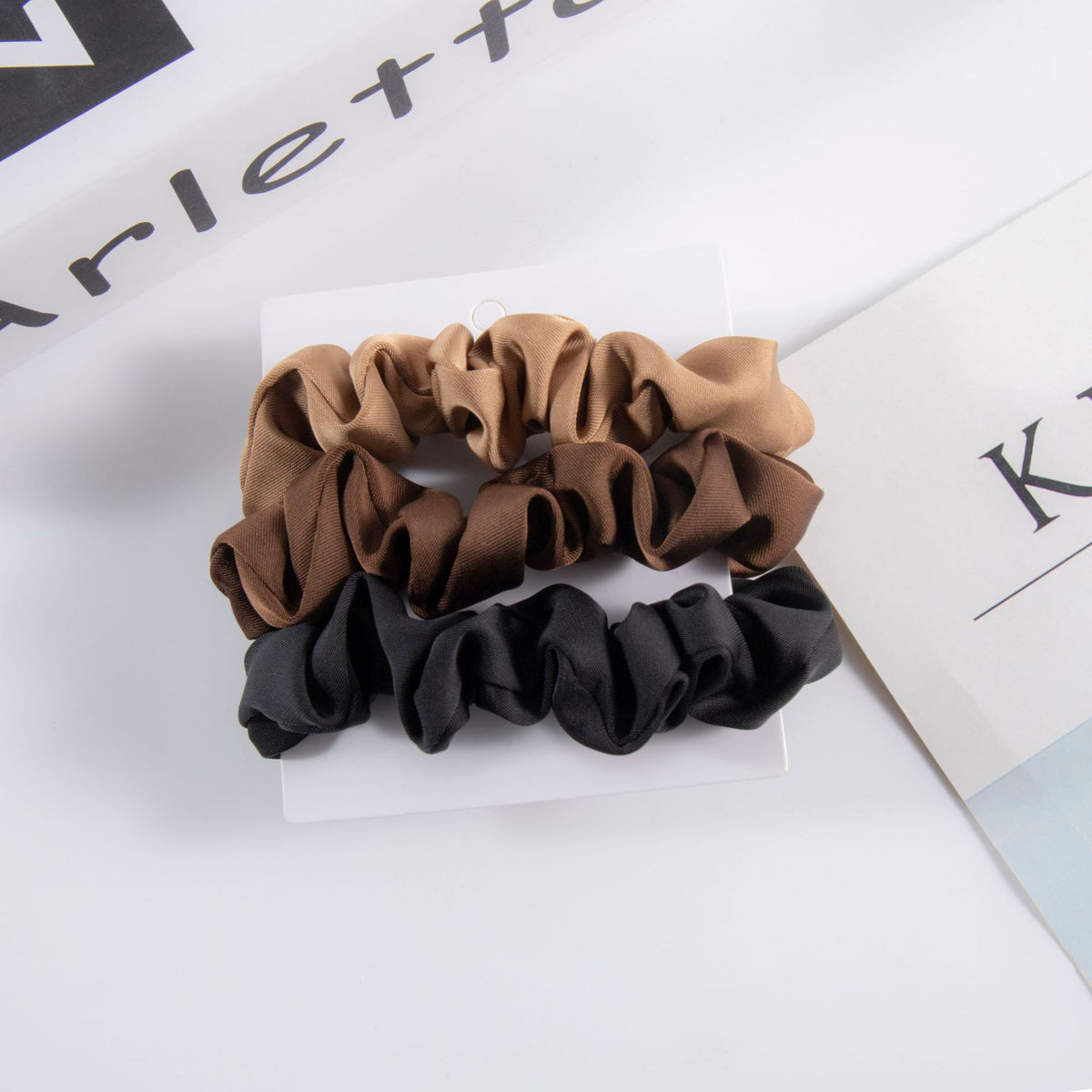 Silky Satin Scrunchies Hair Tie Set - Set03