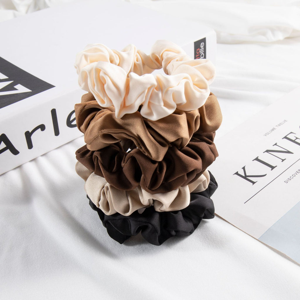Silky Satin Scrunchies Hair Tie Set - view 3