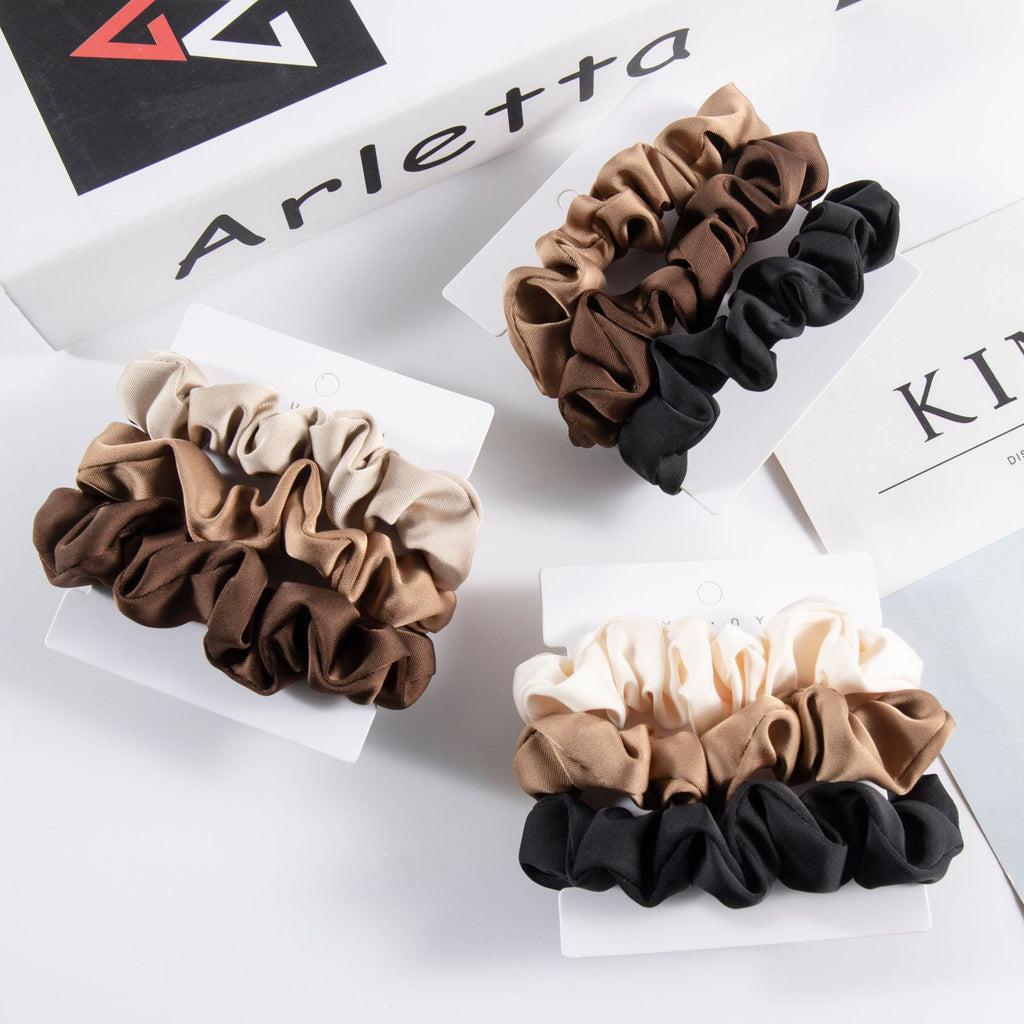 Silky Satin Scrunchies Hair Tie Set - view 4