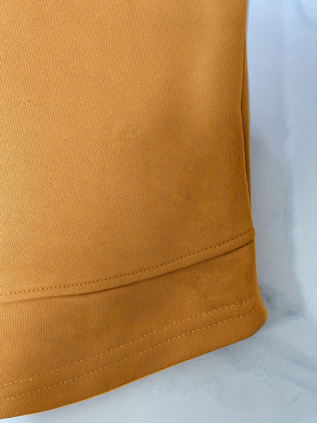 Button Detail Raglan Tunic Sweatshirt - Orange - 3