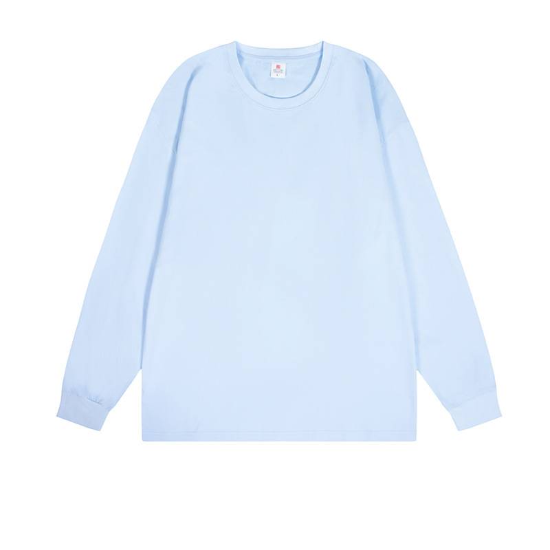 Everyday Cotton Crewneck Long Sleeve Tee - Blue