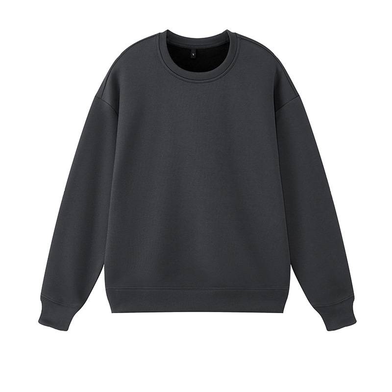 Relaxed Crewneck Fleece Pullover Sweatshirt - Charcoal