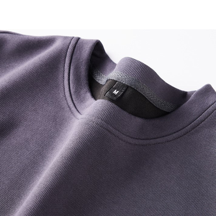 Relaxed Crewneck Fleece Pullover Sweatshirt - Charcoal - 1