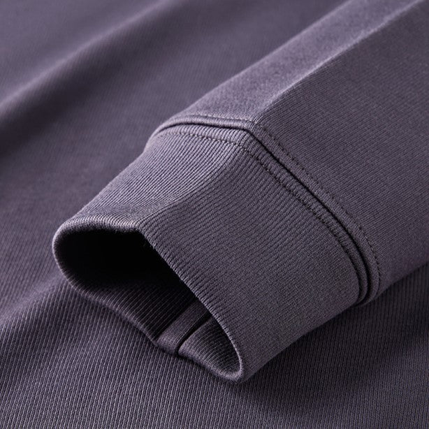 Relaxed Crewneck Fleece Pullover Sweatshirt - Charcoal - 2