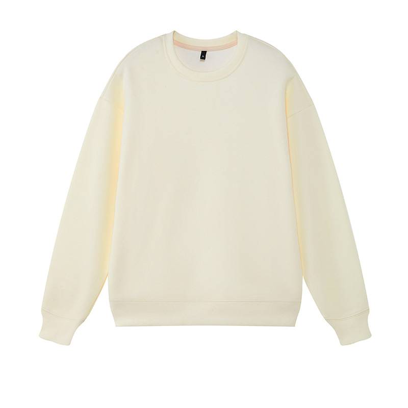 Relaxed Crewneck Fleece Pullover Sweatshirt - Cream