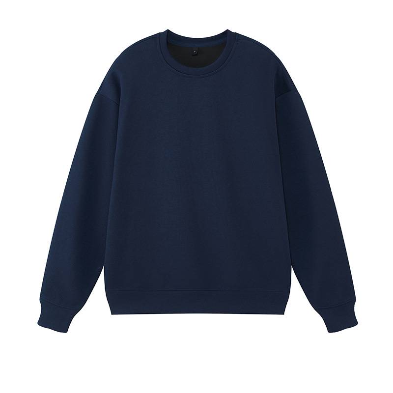 Relaxed Crewneck Fleece Pullover Sweatshirt - Navy