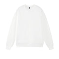 Relaxed Crewneck Fleece Pullover Sweatshirt - White