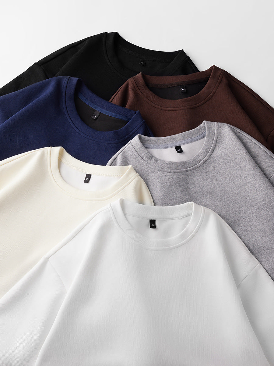 Relaxed Crewneck Fleece Pullover Sweatshirt