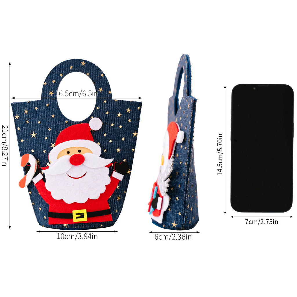 Holiday Applique Denim Mini Tote Bag - view 1