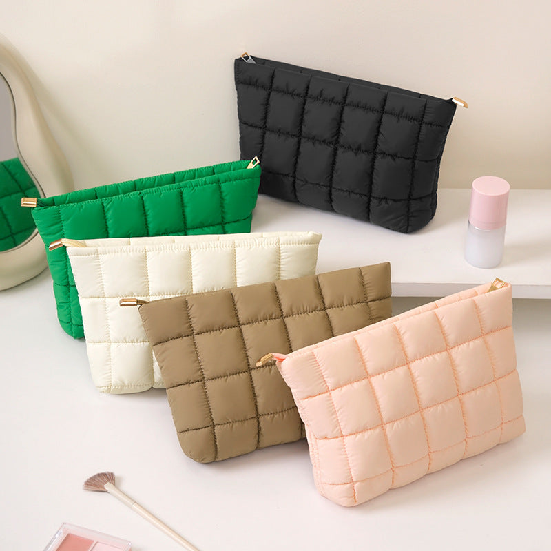 Puffy Cloud-Quilted Zip Cosmetic Pouch - view 2
