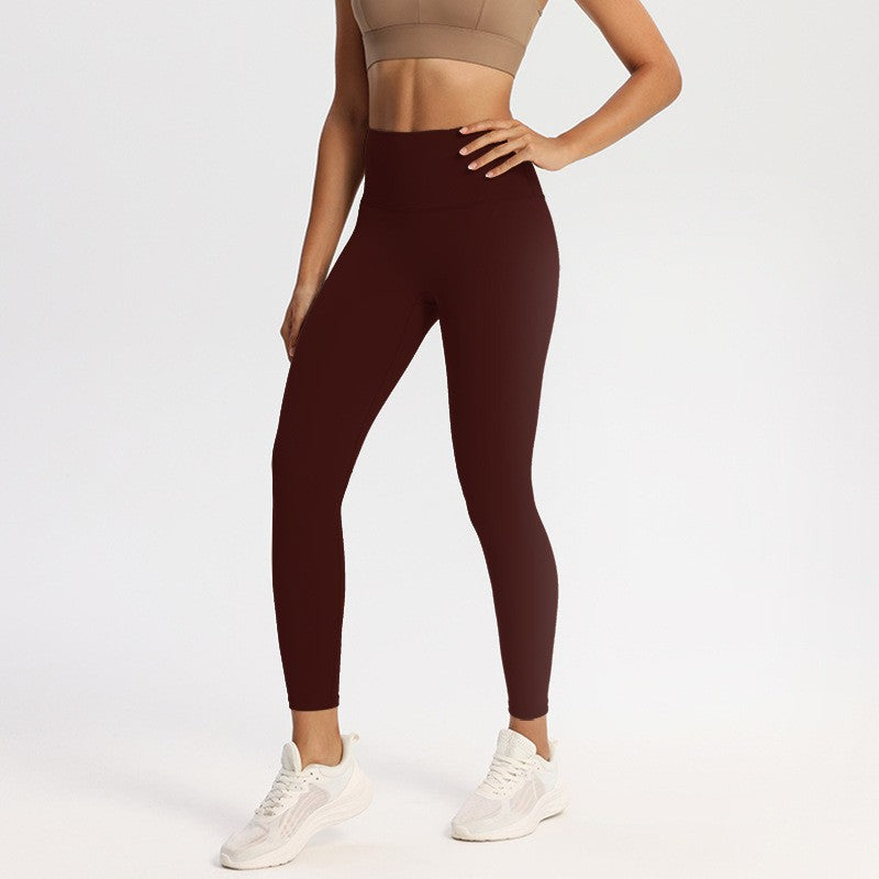 Nude Feel High Waist Yoga Leggings With Back Pocket