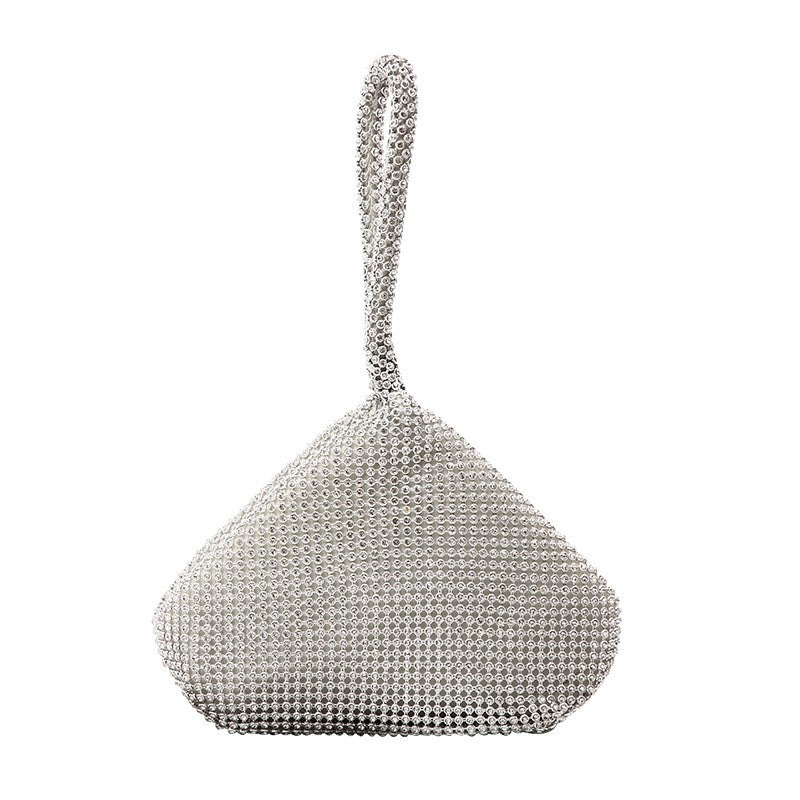Rhinestone Pyramid Wristlet Clutch