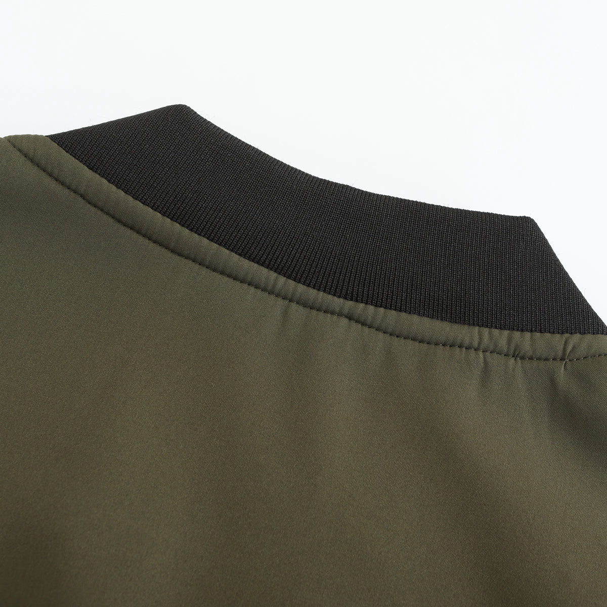 Zip Front Bomber Jacket With Sleeve Pocket - Olive - 8