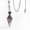 Faceted Stone Dowsing Pendulum Pendant - Color_13