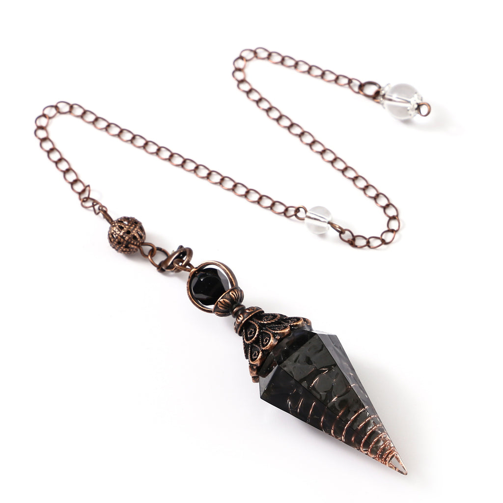 Faceted Stone Dowsing Pendulum Pendant - Color_22