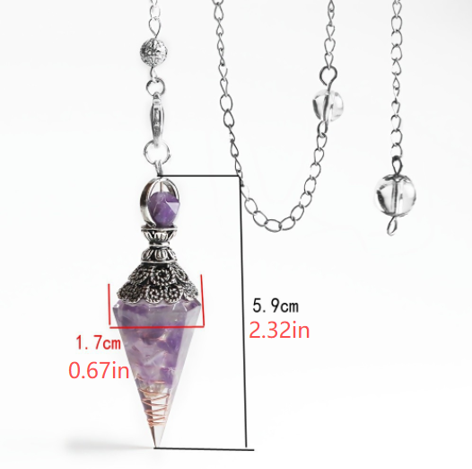 Faceted Stone Dowsing Pendulum Pendant - view 1