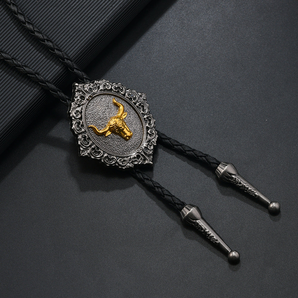 Western Concho Bolo Tie Lariat Necklace - C8