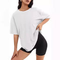 Relaxed Oversized Crew Neck Tee - White
