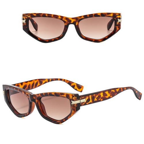 Angular Cat Eye Frame Sunglasses - Decor