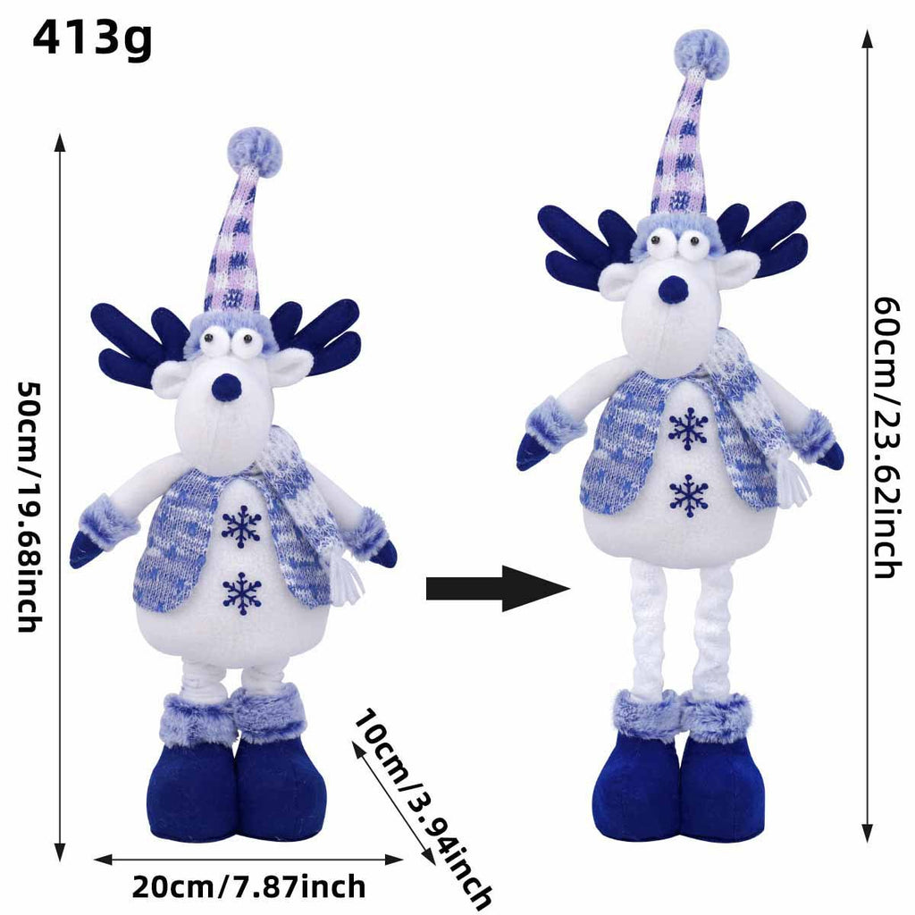 Standing Plush Christmas Figures with Stretch Legs - Elk