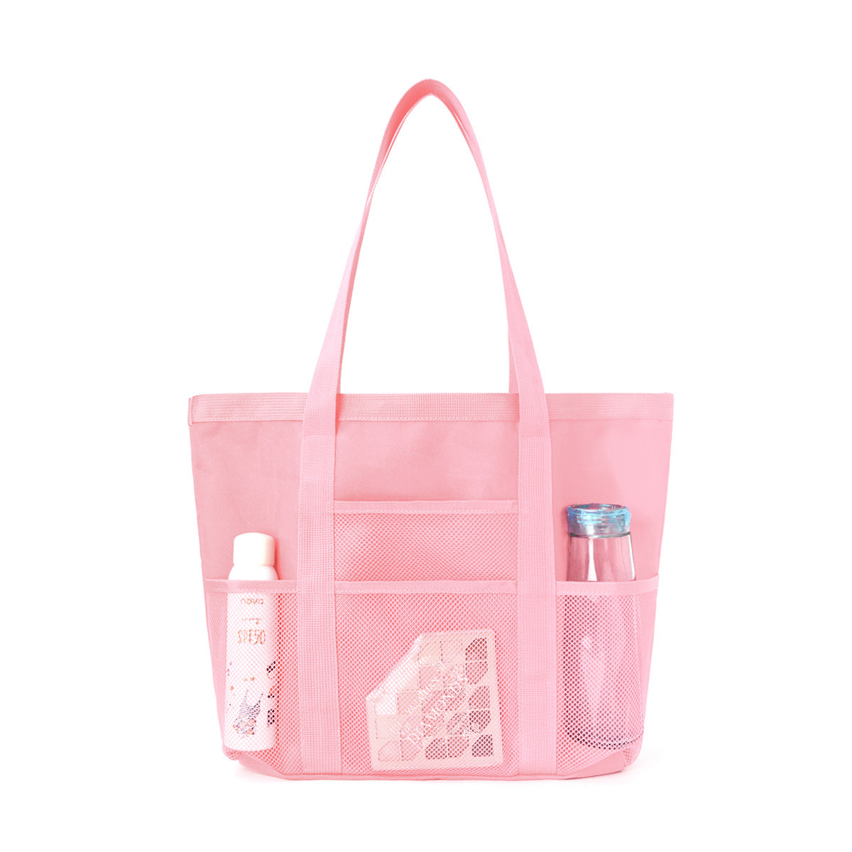 Extra Large Mesh Pool and Beach Tote Bag - Pink