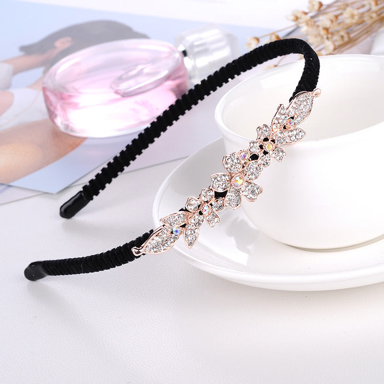 Crystal Floral Embellished Hair Pin Headband - Color_05