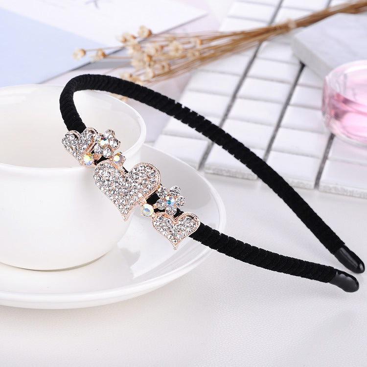 Crystal Floral Embellished Hair Pin Headband - Color_09